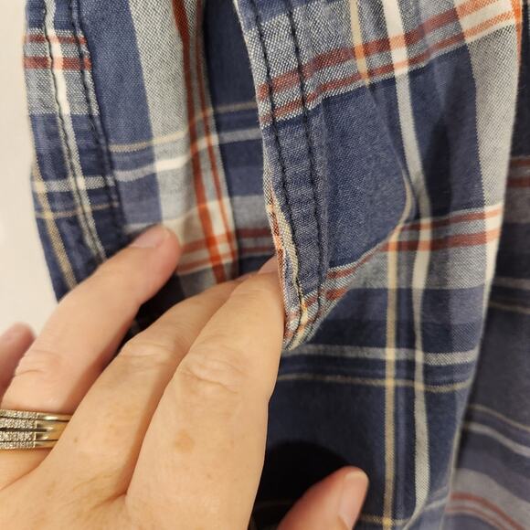 FALLS CREEK 100% Cotton Blue Red Plaid Cargo Utility Summer Beach Shorts Mens 40 - Picture 6 of 12